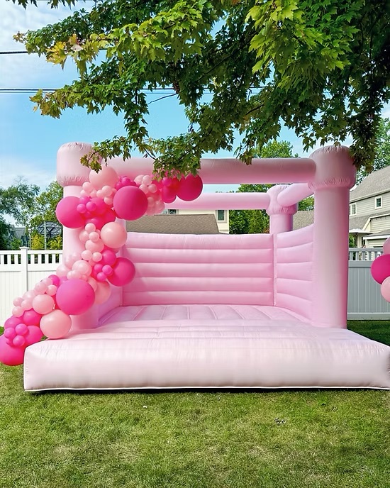 The Pretty Pink Inflatable Bounce House Castle Rental